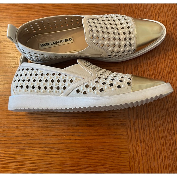 Karl Lagerfeld perforated shoes size 8 - Picture 3 of 5